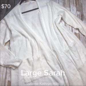 Lg Beautiful White Lularoe Sweater